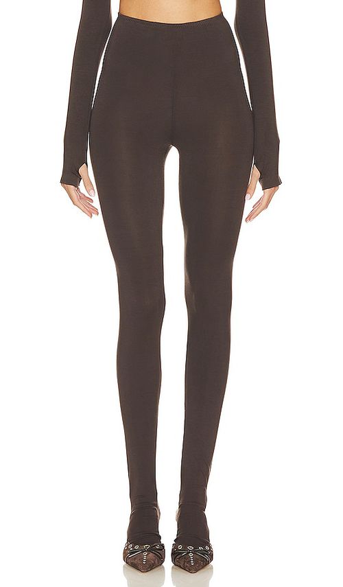 Norma Kamali Legging With Footie in Chocolate. -  XXS also in L, M, S