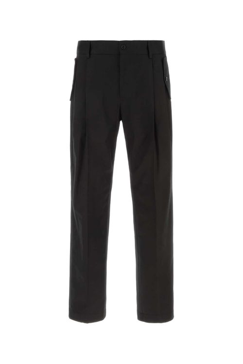 Stretch Cotton Trousers — Black