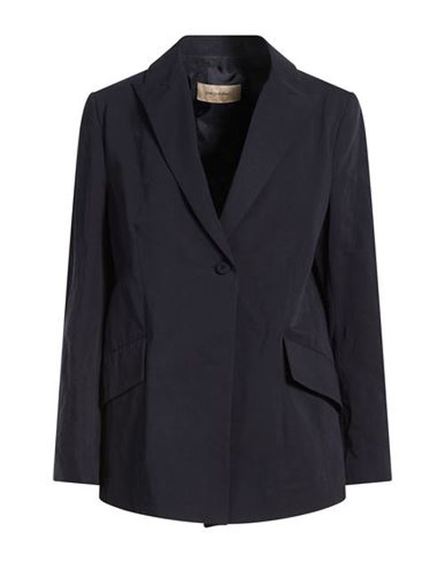 Woman Blazer Midnight blue Size 8 Cotton, Linen
