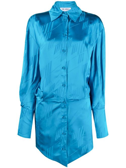 Sylvie satin jacquard minidress - Blue