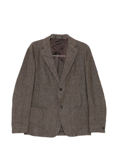Linen single-breasted blazer jacket