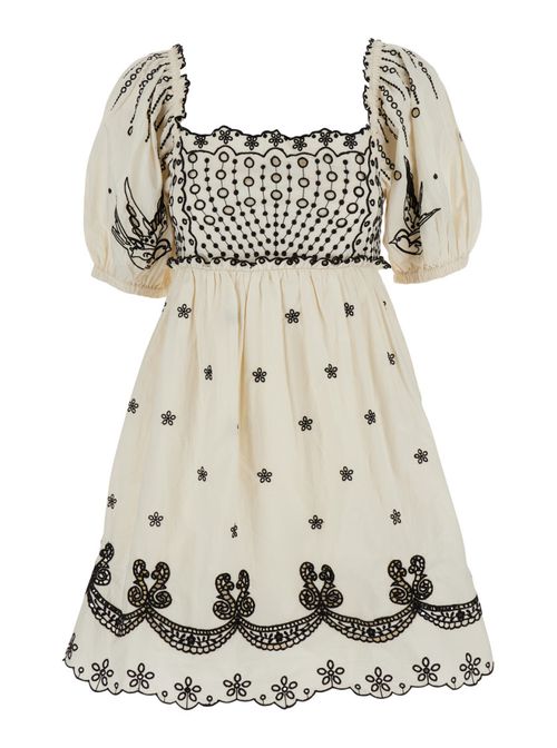 Cream Kingsley Halter Neck Midi Dress