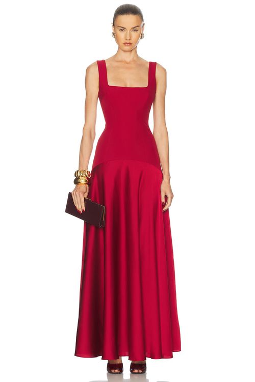 L'Academie Sidney Gown in Burgundy