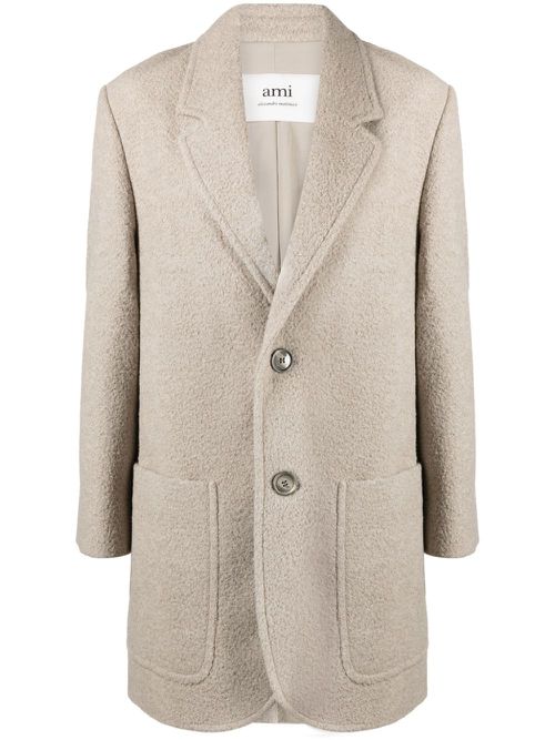 Wool-blend bouclé blazer - Grey
