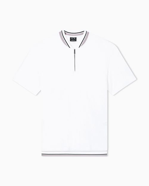 Regular fit cotton pique polo shirt