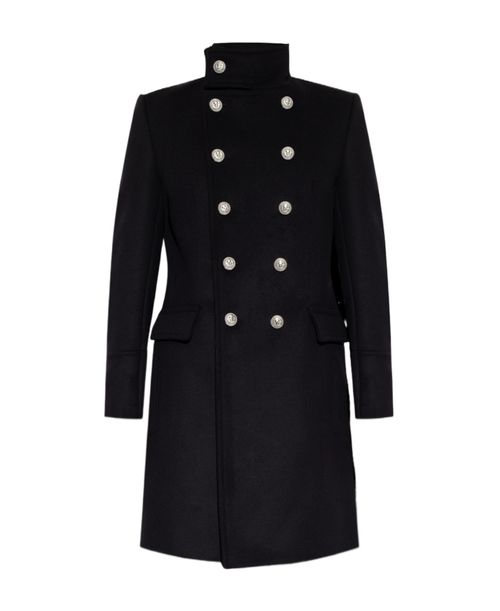 Mid-length military-style coat