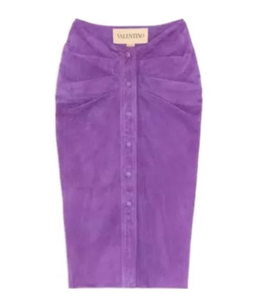 Suede skirt