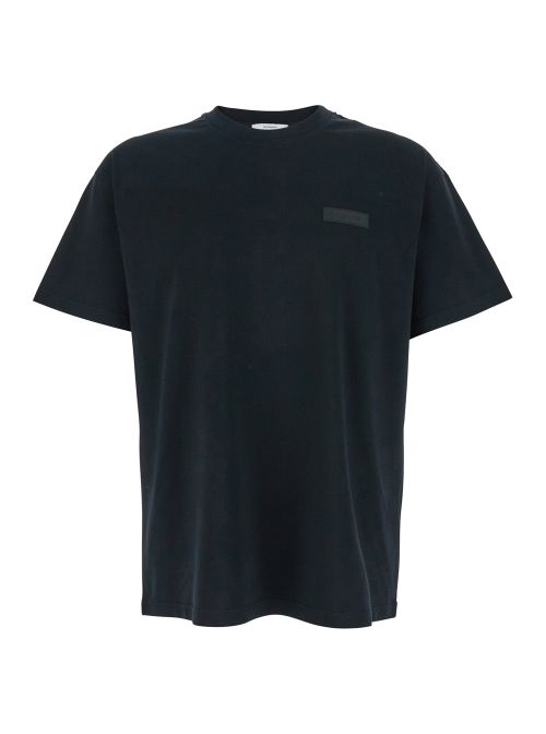 Logo-Patch Cotton T-Shirt — Black