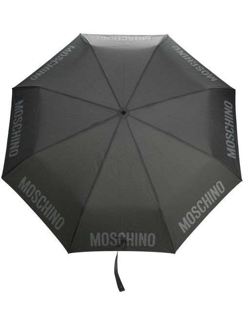 Logo-trim umbrella - Grey