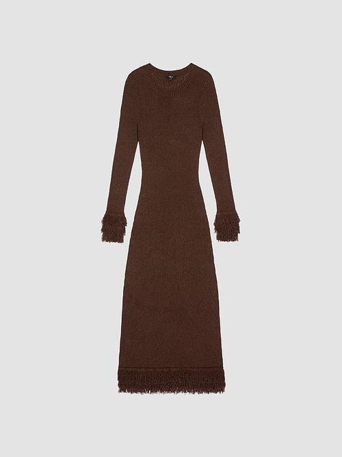 Women's Alejandra Silk-Blend Knit Midi Dress - Espresso