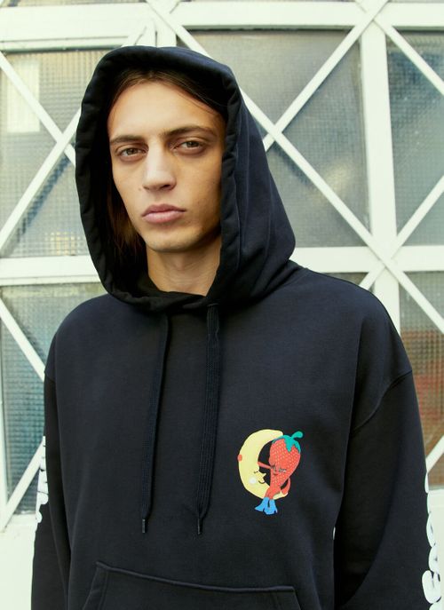 Graphic Print Hooded Sweatshirt
