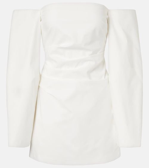 Martina off-shoulder cotton poplin minidress