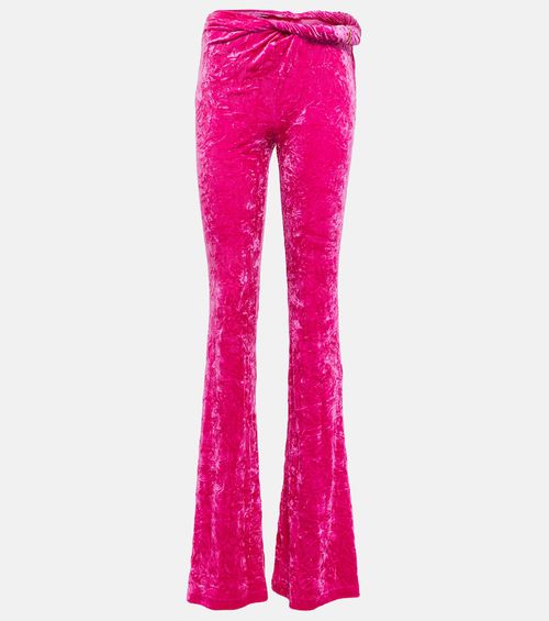 Flared velvet pants