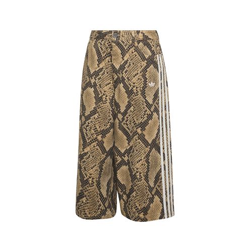 Snake Print Denim Bermuda Shorts