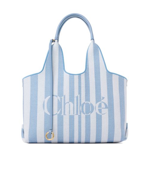 Small Stripy east-west tote bag