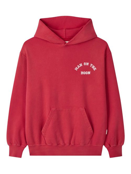 Logo-print hoodie - Red