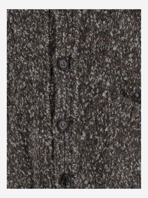 Alpaca Wool Blend Cardigan — Multicolor