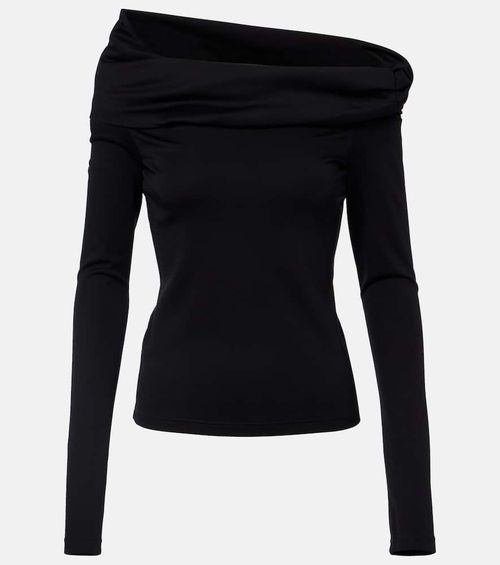 Orafo off-shoulder virgin wool top