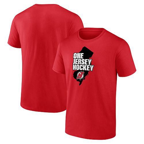 Men's Fanatics Red New Jersey Devils T-Shirt - Size Large