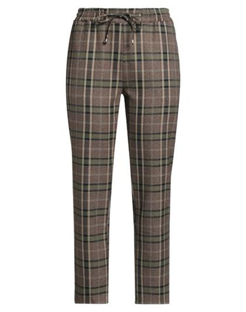 Crochè Woman Pants Brown Size M Polyester, Viscose, Elastane, Polyamide, Metallic fiber