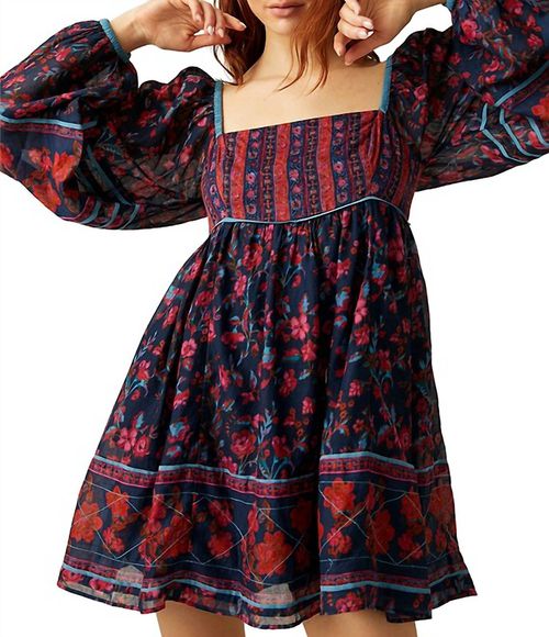 Endless Afternoon Mini Dress In Midnight Combo