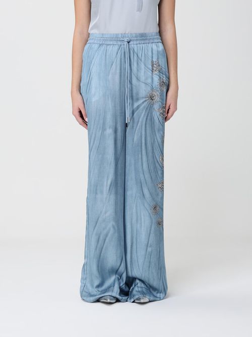 Pants Woman color Gnawed Blue