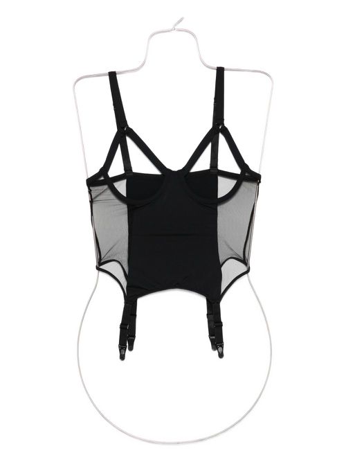 Pure Tentation mesh garter top - Black