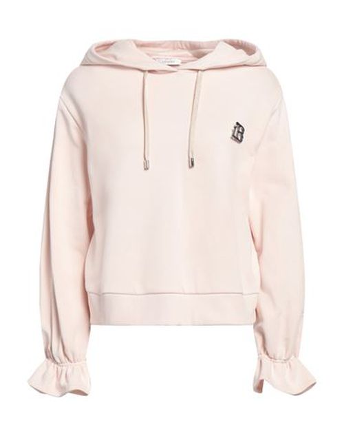 Woman Sweatshirt Light pink Size L Cotton