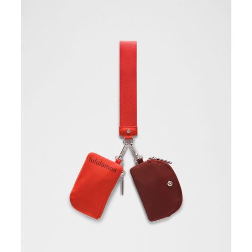 Lululemon – Dual Pouch Wristlet Bag – Color Silver/Red