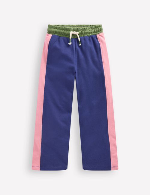 Wide Leg Sweatpants Starboard Blue Colourblock