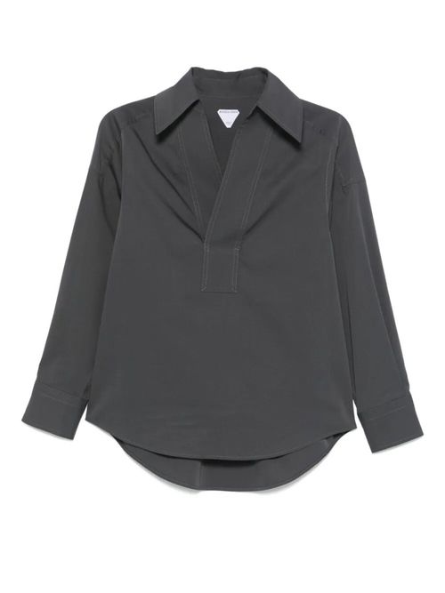 Blue Cotton And Silk Shirt