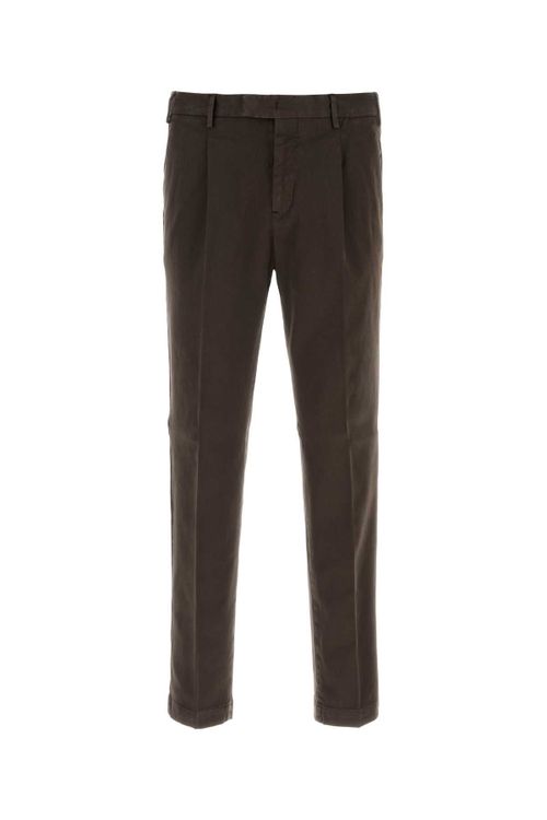 Stretch Cotton Trousers — Brown