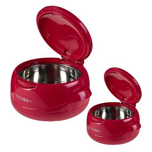 Large & Small Thermal Microwaveable Insulated Bowls w/Lids