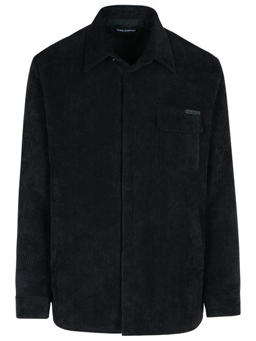 Black Polyester Blend Shirt