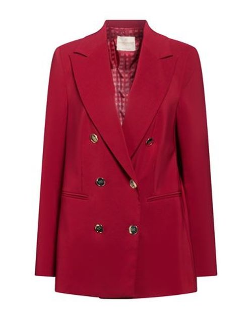 Woman Blazer Red Size M Polyester, Elastane