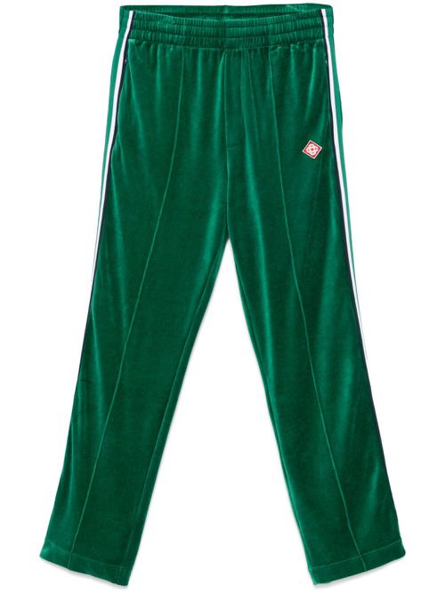 Velour track pants - Green