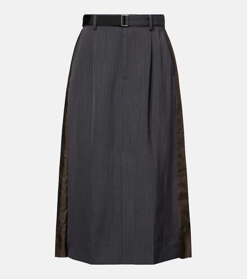 Paneled midi skirt