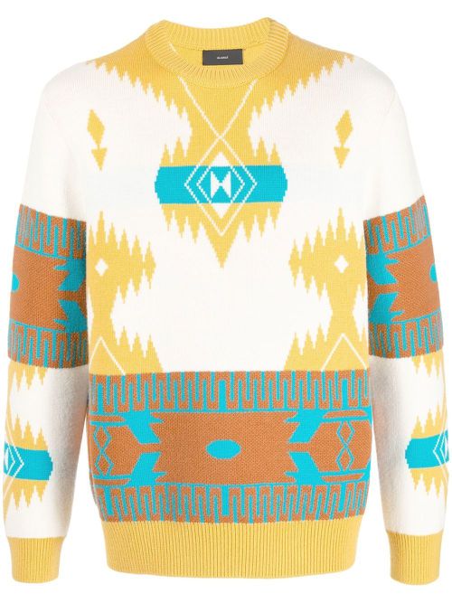 Icon Jacquard abstract-pattern jumper - Neutrals