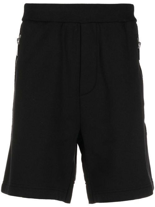 Logo-print Bermuda track shorts - Black