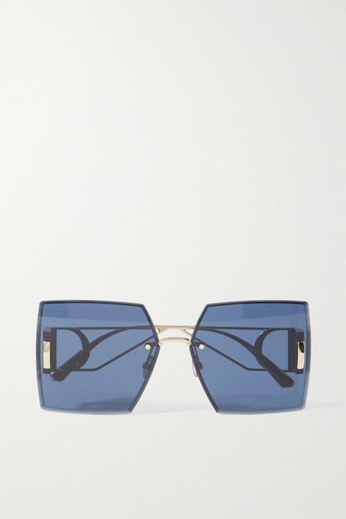 30montaigne S7u Square-frame Gold-tone Sunglasses - Blue