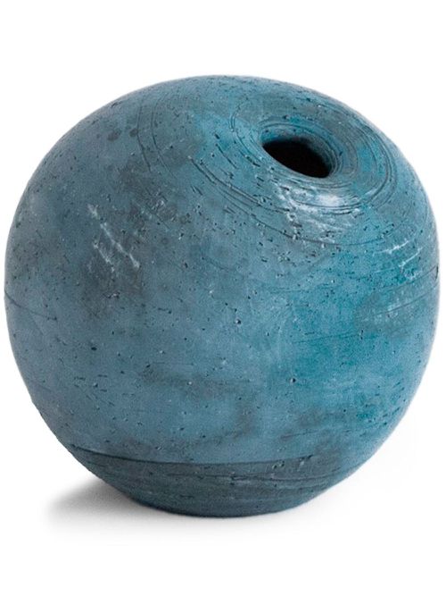 Small Salt clay vase (12cm) - Blue