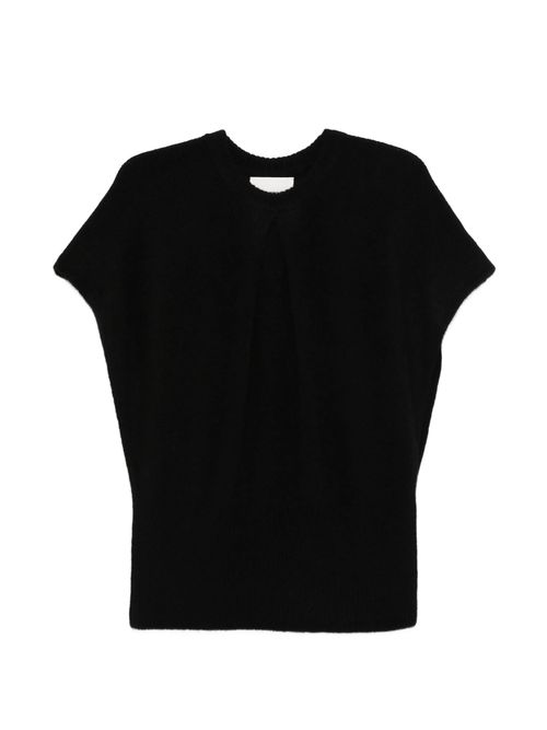 Crewneck Cashmere-Silk Sweater with Ribbed Hems