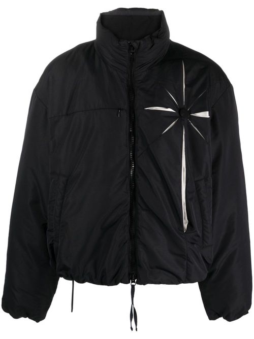 Origami padded bomber jacket - Black