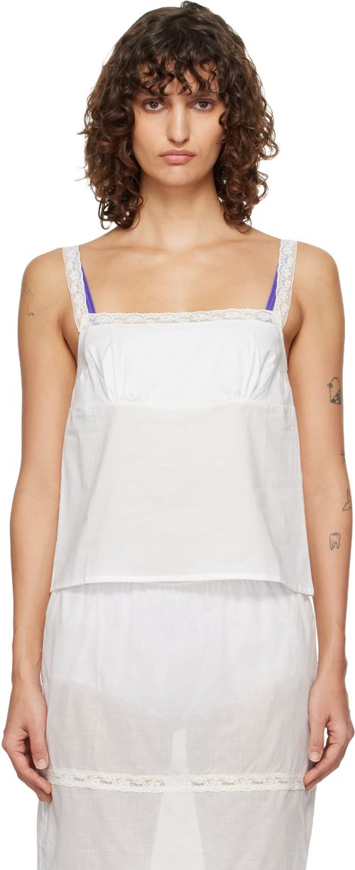 White Lace-Trim Camisole