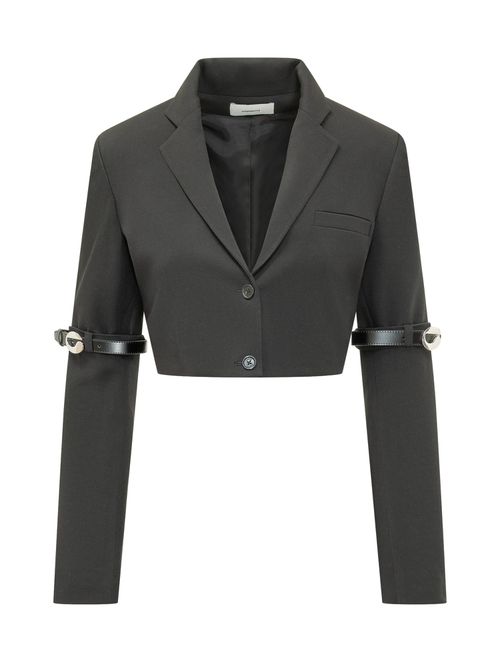 Mini Hybrid Short Jacket with Sleeve Straps