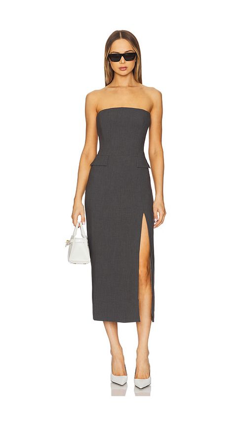 Bardot NIKKI STRAPLESS MIDI DRESS in Red. - 12 also