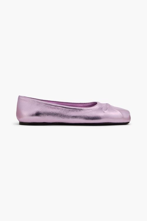 Marni - Ballerinas aus Metallic-Leder - Lila - EU 37