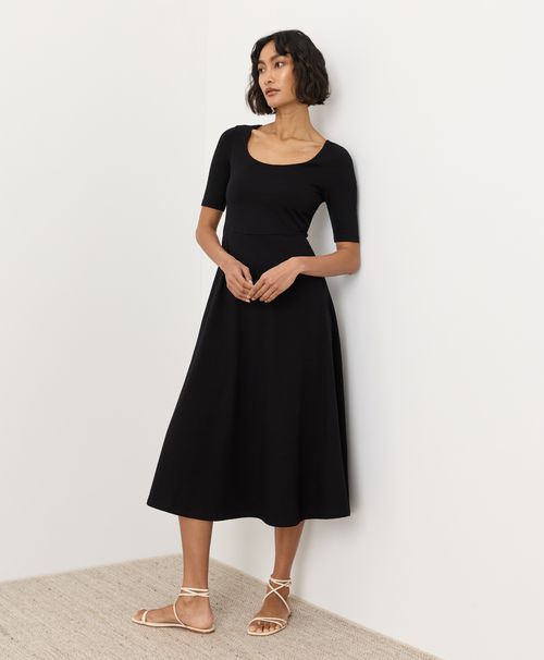 Women's Black Fit & Flare Signature Scoop Dre