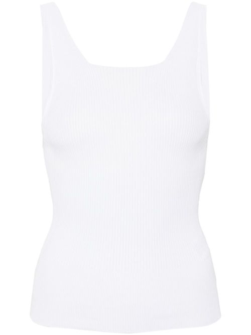 Ribbed-knit tank top - White