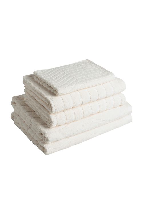BAINA Organic Towel Set 13 in Ivory - Ivory.  a